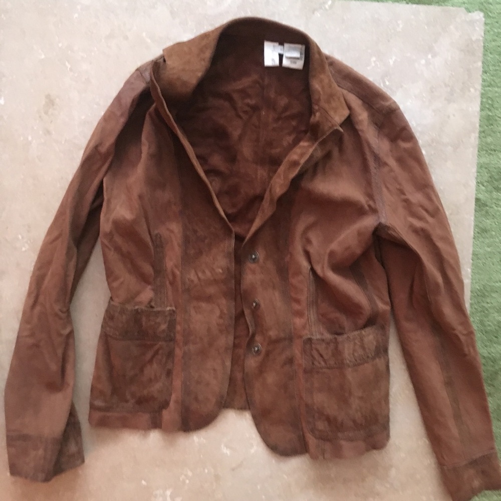 DKNY Brown Suede/Leather Jacket